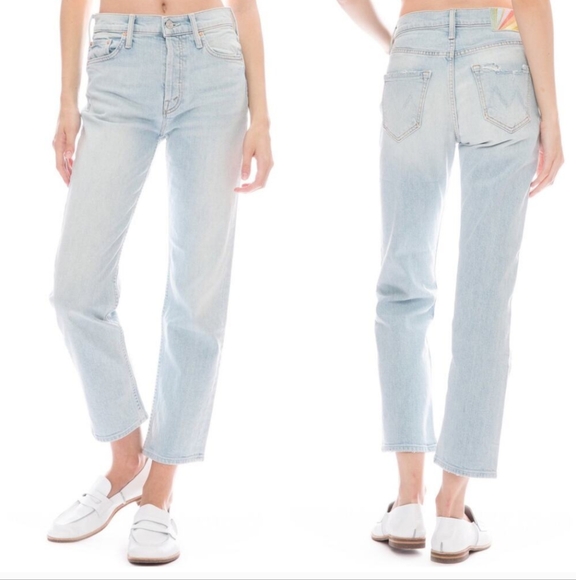 MOTHER Denim - Mother Superior The Tomcat Hella Hot Blue Light Wash Jeans Size 28